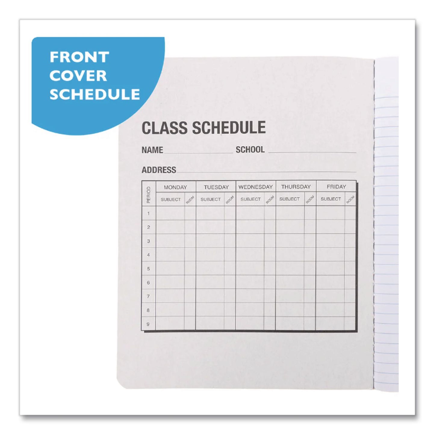 BAZIC® Products Composition Books, 1 Subject, Wide/Legal Rule, Black Marble Cover, (100) 9.75 x 7.5 Sheets (BAZ508)