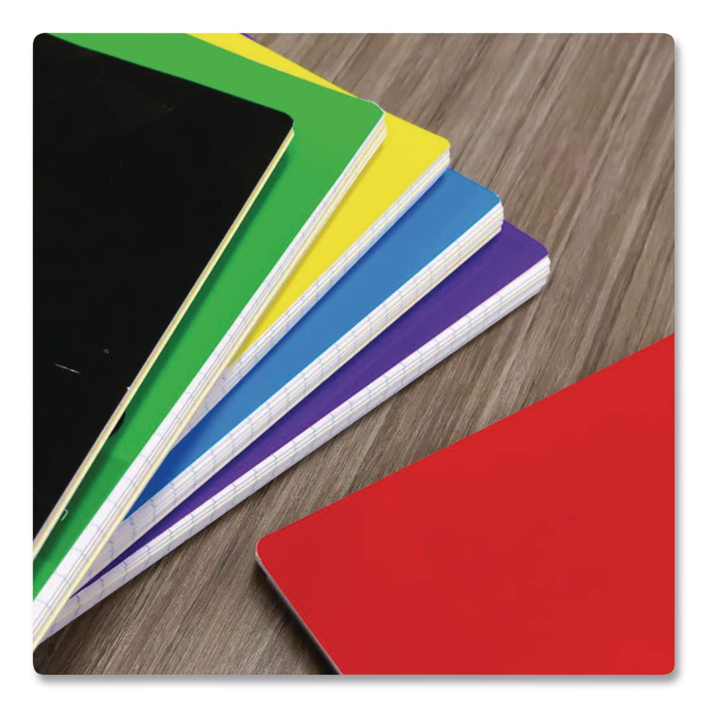 BAZIC® Products Spiral Notebooks, 1-Subject, Medium/College Rule, Randomly Assorted Cover Color, (70) 10.5 x 8 Sheets (BAZ558)