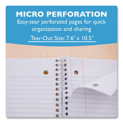 BAZIC® Products Spiral Notebooks, 1-Subject, Wide Rule, Assorted Color Covers, (70) 10.5 x 8 Sheets, 24/Carton (BAZ559)