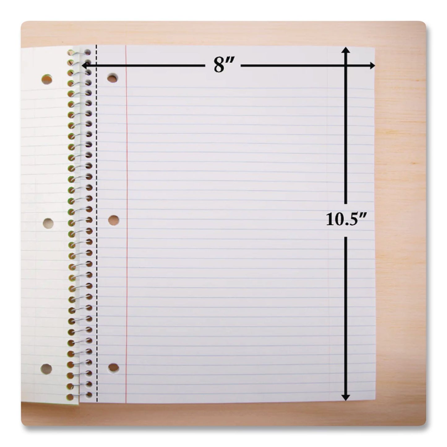 BAZIC® Products Spiral Notebooks, 1-Subject, Wide Rule, Assorted Color Covers, (70) 10.5 x 8 Sheets, 24/Carton (BAZ559)