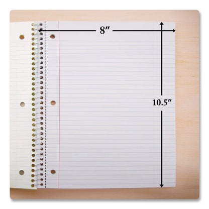 BAZIC® Products Spiral Notebooks, 1-Subject, Wide Rule, Assorted Color Covers, (70) 10.5 x 8 Sheets, 24/Carton (BAZ559)