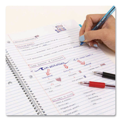 BAZIC® Products Spiral Notebooks, 1-Subject, Wide Rule, Assorted Color Covers, (70) 10.5 x 8 Sheets, 24/Carton (BAZ559)