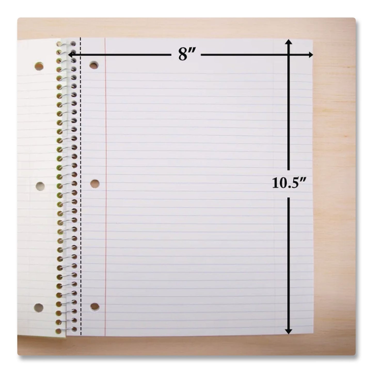 BAZIC® Products Spiral Notebooks, 5-Subject, Wide/Legal Rule, Randomly Assorted Color Cover, (150) 10.5 x 8 Sheets (BAZ580BAZIC)
