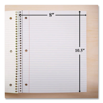 BAZIC® Products Spiral Notebooks, 5-Subject, Wide/Legal Rule, Randomly Assorted Color Cover, (150) 10.5 x 8 Sheets (BAZ580BAZIC)