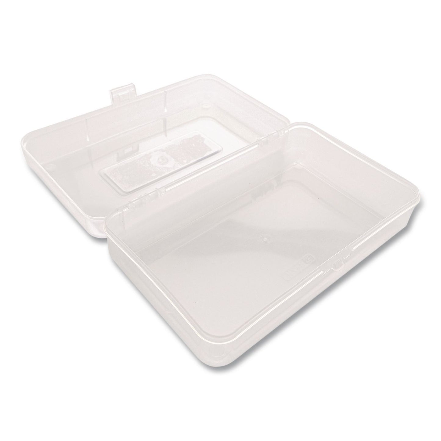 BAZIC® Products Clasp Pencil Case, 8" x 4.75" x 2.4", Clear (BAZ840)