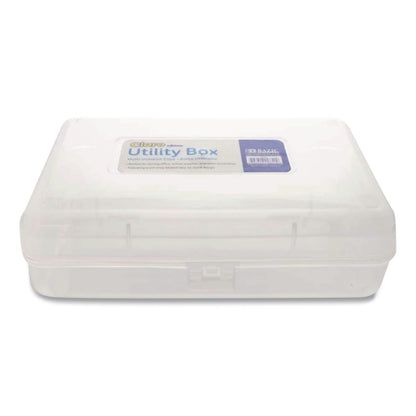 BAZIC® Products Clasp Pencil Case, 8" x 4.75" x 2.4", Clear (BAZ840)