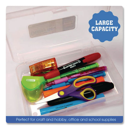 BAZIC® Products Clasp Pencil Case, 8" x 4.75" x 2.4", Clear (BAZ840)
