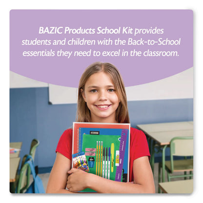 BAZIC® Products Essential School Kit, 23 Pieces (BAZ8050)