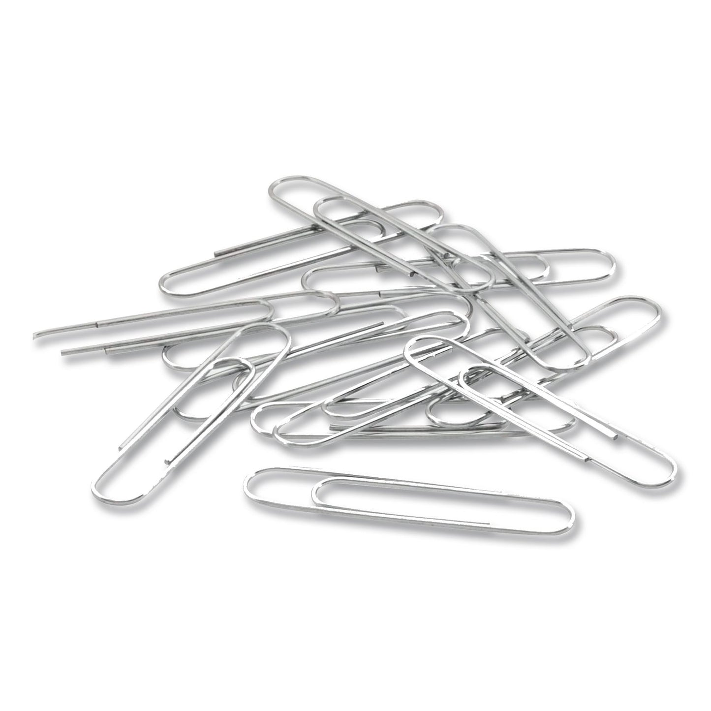 ACCO Paper Clips, #1, Smooth, Silver, 100 Clips/Box (ACC72380BX)