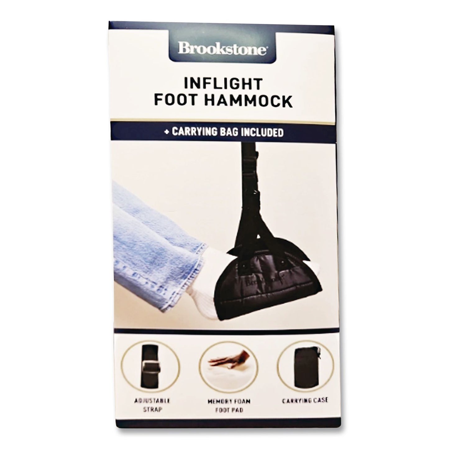 Brookstone® Inflight Foot Hammock, Black (BKTBCAH0001)
