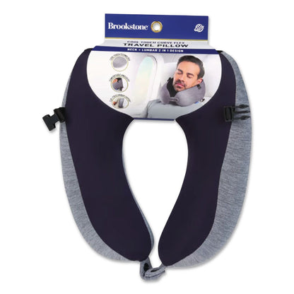 Brookstone® Flex Curve Neck Pillow, One Size Fits Most, Black/Gray (BKTBCPP0002094)