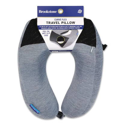 Brookstone® Flex Curve Neck Pillow, One Size Fits Most, Black/Gray (BKTBCPP0002094)
