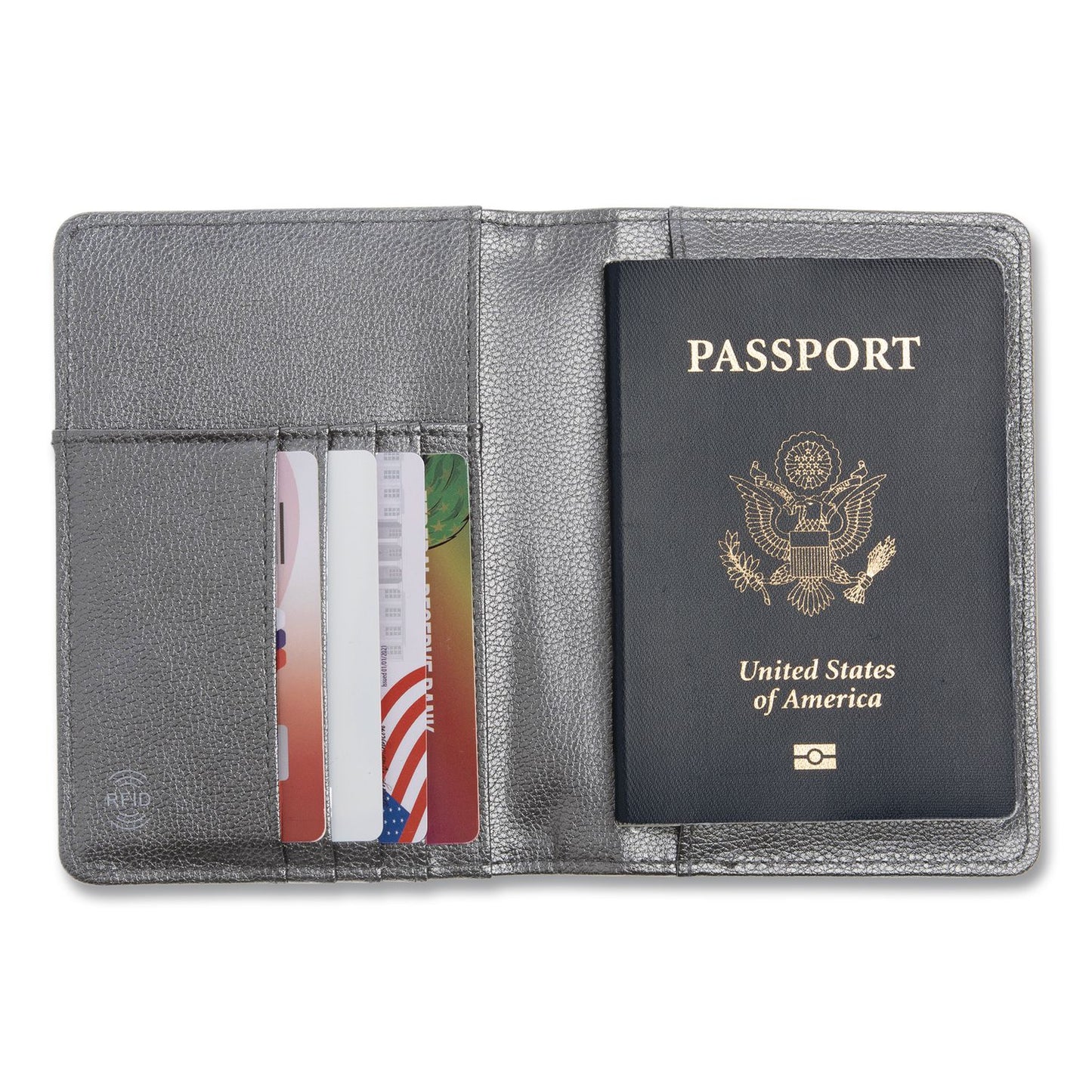 Brookstone® RFID Passport Holder, Polyurethane, Dark Gray (BKTBOAW0003021)