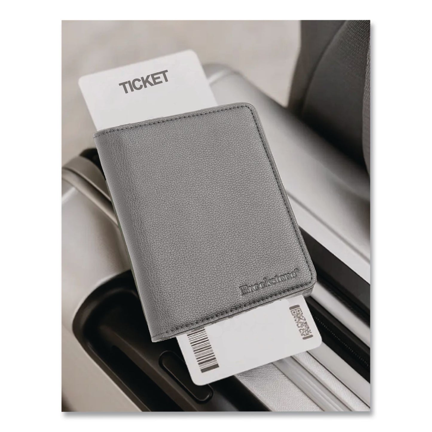 Brookstone® RFID Passport Holder, Polyurethane, Dark Gray (BKTBOAW0003021)
