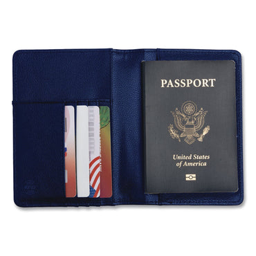 Brookstone® RFID Passport Holder, Polyurethane, Blue (BKTBOAW0003414)