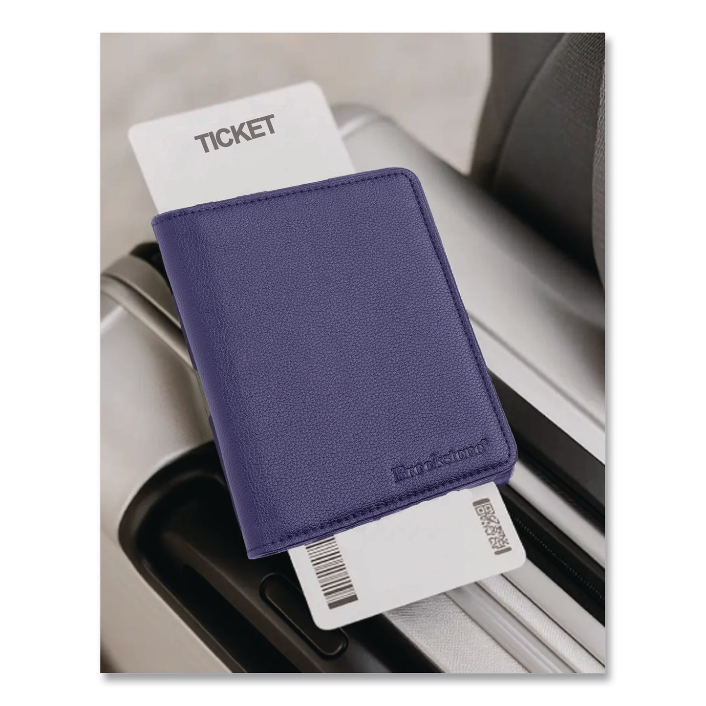 Brookstone® RFID Passport Holder, Polyurethane, Blue (BKTBOAW0003414)