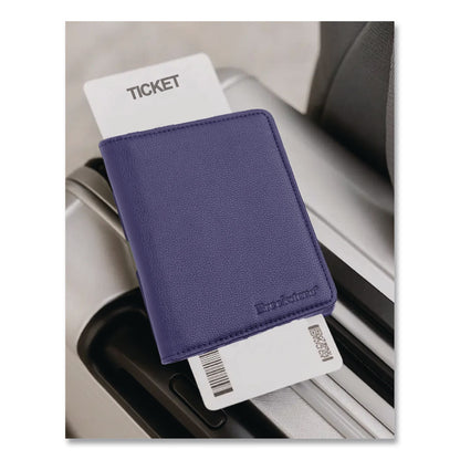 Brookstone® RFID Passport Holder, Polyurethane, Blue (BKTBOAW0003414)