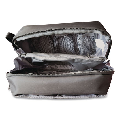 Brookstone® Polyester Toiletry Bag, 10.5 x 4.5 x 6.75, Black (BKTBOBD0004)