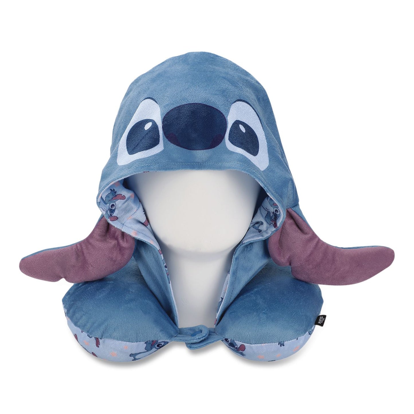 Bioworld® Stitch Hooded Polyester Travel Pillow, 11 x 3 x 10.5, Blue (BWRNPY7MRFDSCPP)