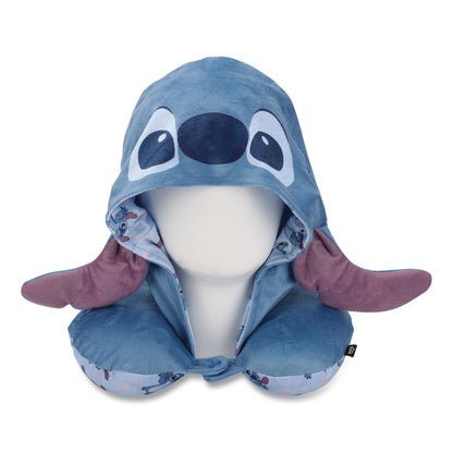 Bioworld® Stitch Hooded Polyester Travel Pillow, 11 x 3 x 10.5, Blue (BWRNPY7MRFDSCPP)