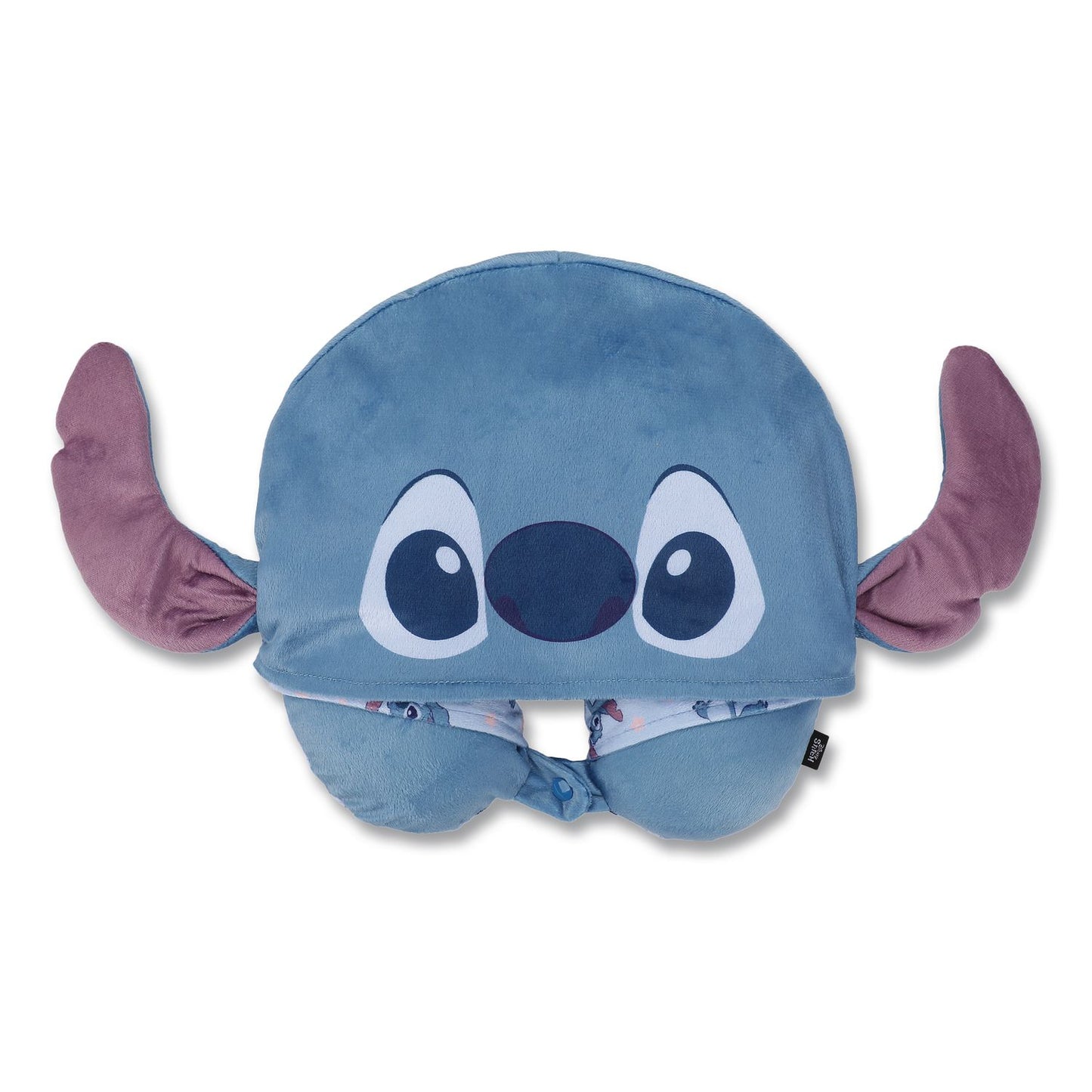 Bioworld® Stitch Hooded Polyester Travel Pillow, 11 x 3 x 10.5, Blue (BWRNPY7MRFDSCPP)
