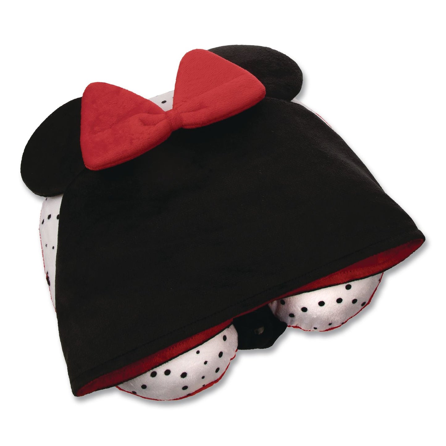 Bioworld® Minnie Mouse Hooded Neck Pillow, 11 x 3 x 10.5, Black/Red (BWRNPY621FDSYTA)
