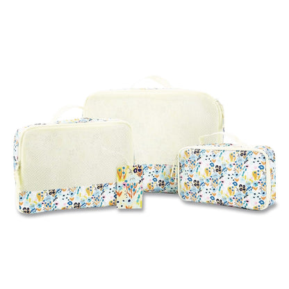 Bioworld® Floral Print Four-Piece Packing Cube Set, Assorted Sizes (BWRPAA8443PLBPP)