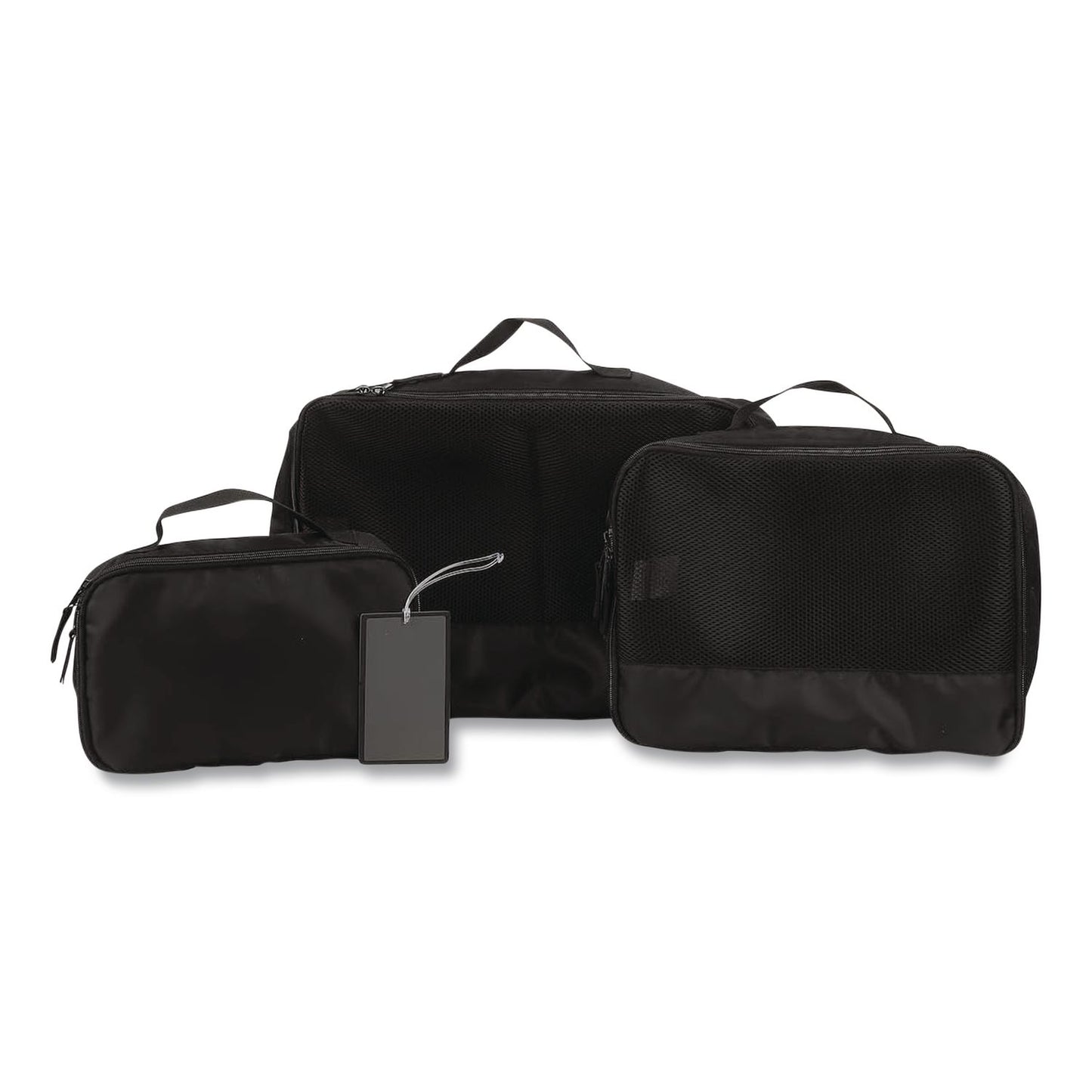 Bioworld® Four-Piece Packing Cube Set, Assorted Sizes, Black (BWRPAA8448PLBPP)