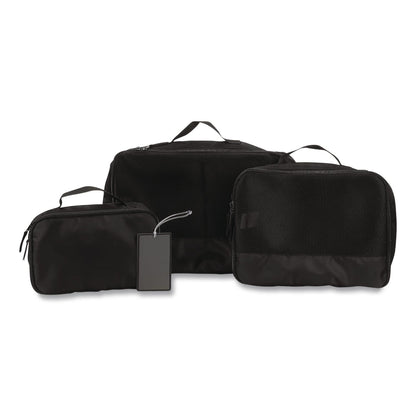Bioworld® Four-Piece Packing Cube Set, Assorted Sizes, Black (BWRPAA8448PLBPP)