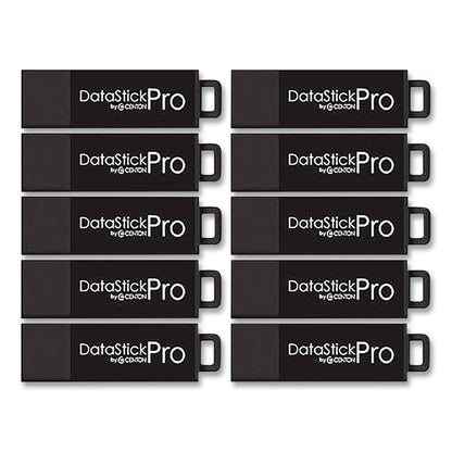 Centon DataStick Pro USB 3.2 Type A Flash Drive, 256 GB, Black, 10/Pack (CELC1U3P6256G10)