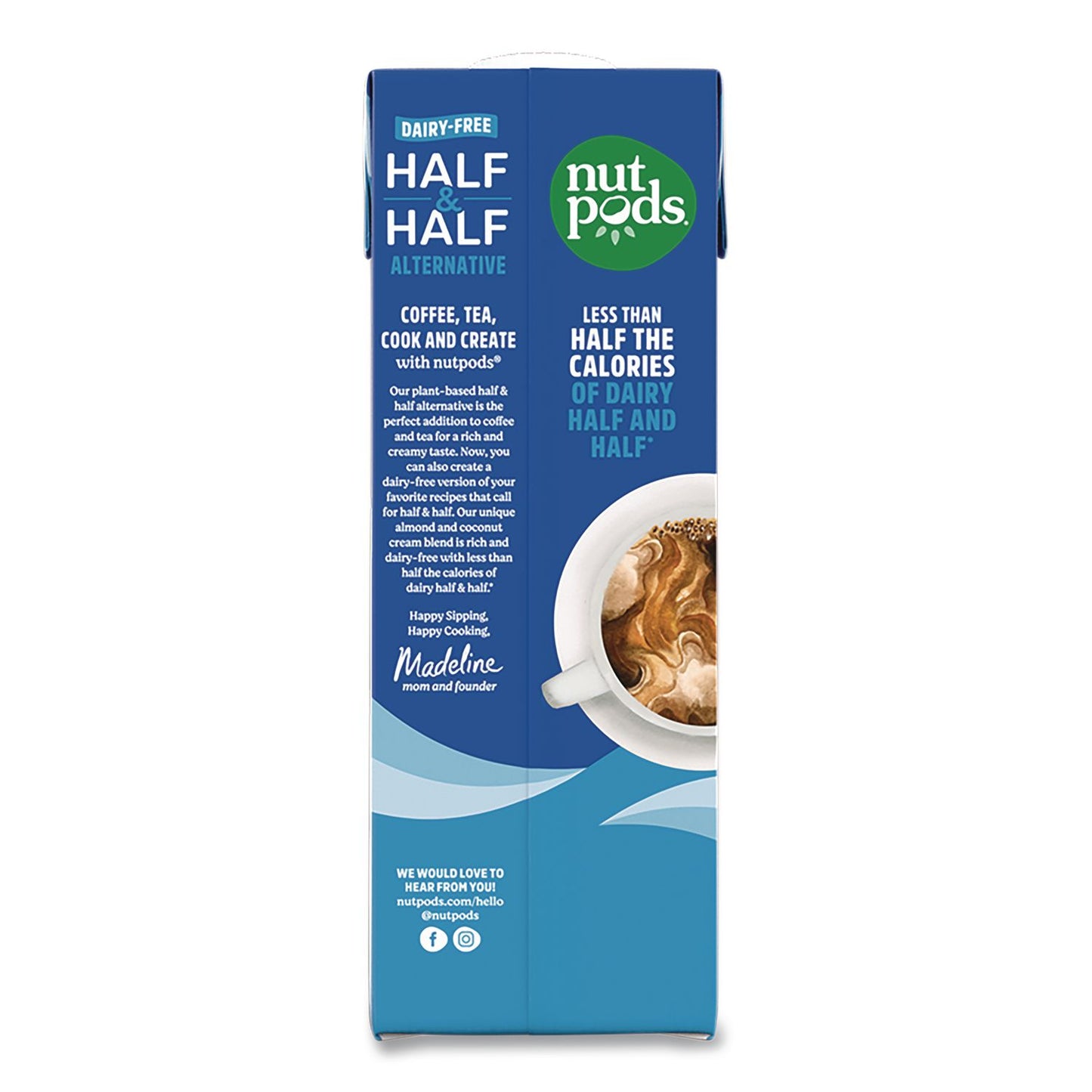 nutpods® Half and Half Dairy-Free Liquid Creamer, 32 oz Carton (GMT5000393093)