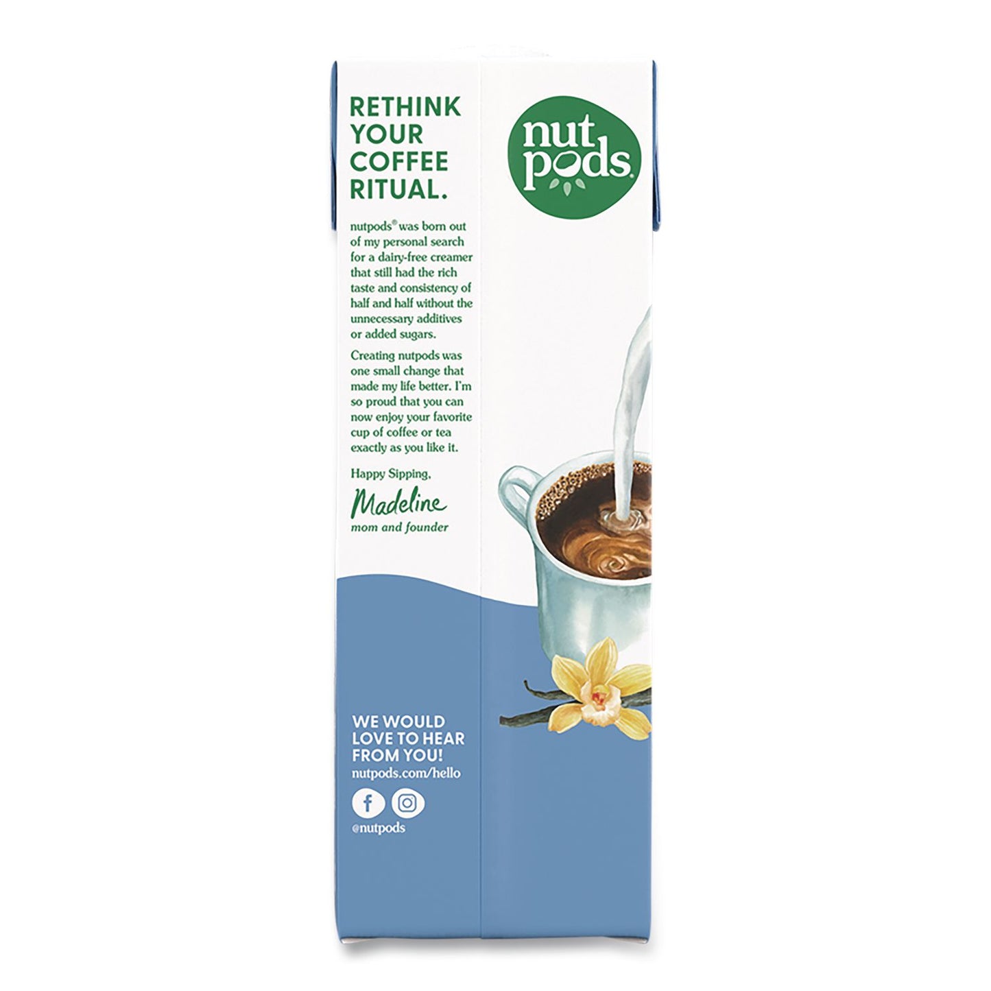 nutpods® French Vanilla Dairy-Free Liquid Creamer, 32 oz Carton (GMT5000393094)
