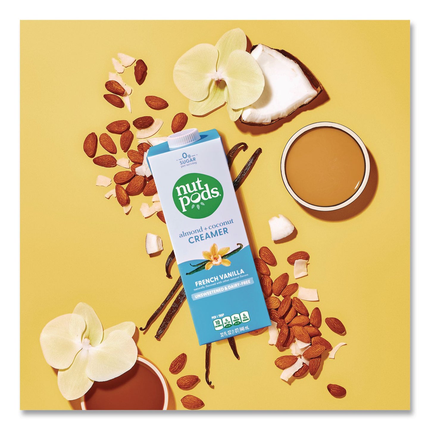 nutpods® French Vanilla Dairy-Free Liquid Creamer, 32 oz Carton (GMT5000393094)