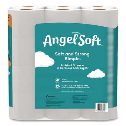 Angel Soft® Mega Toilet Paper, Septic Safe, 2-Ply, White, 320 Sheets/Roll, 24 Rolls/Pack (GPC794085)