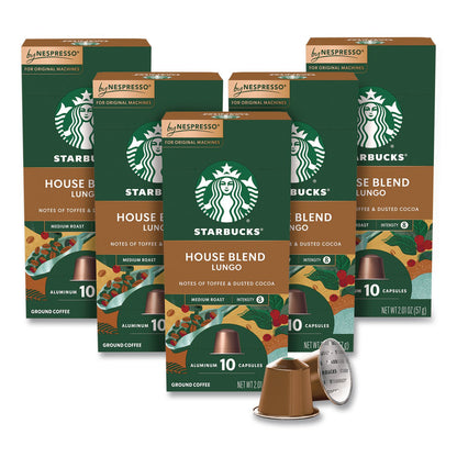 Starbucks® By NESPRESSO® House Blend Original Pods, 10/Pack, 5 Packs/Box, 50/Box (SBK109047)