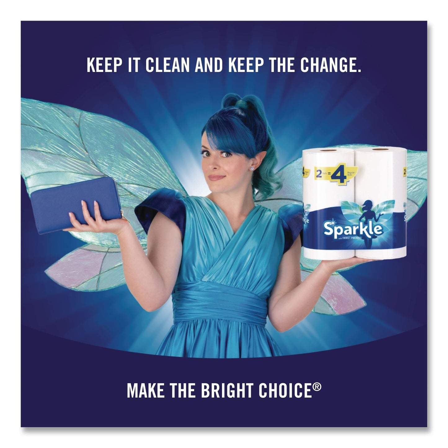 Sparkle Tear-A-Square Double Roll Paper Towels, 2-ply, 110 Sheets/Roll, 12 Rolls/Pack (GPC22361507)