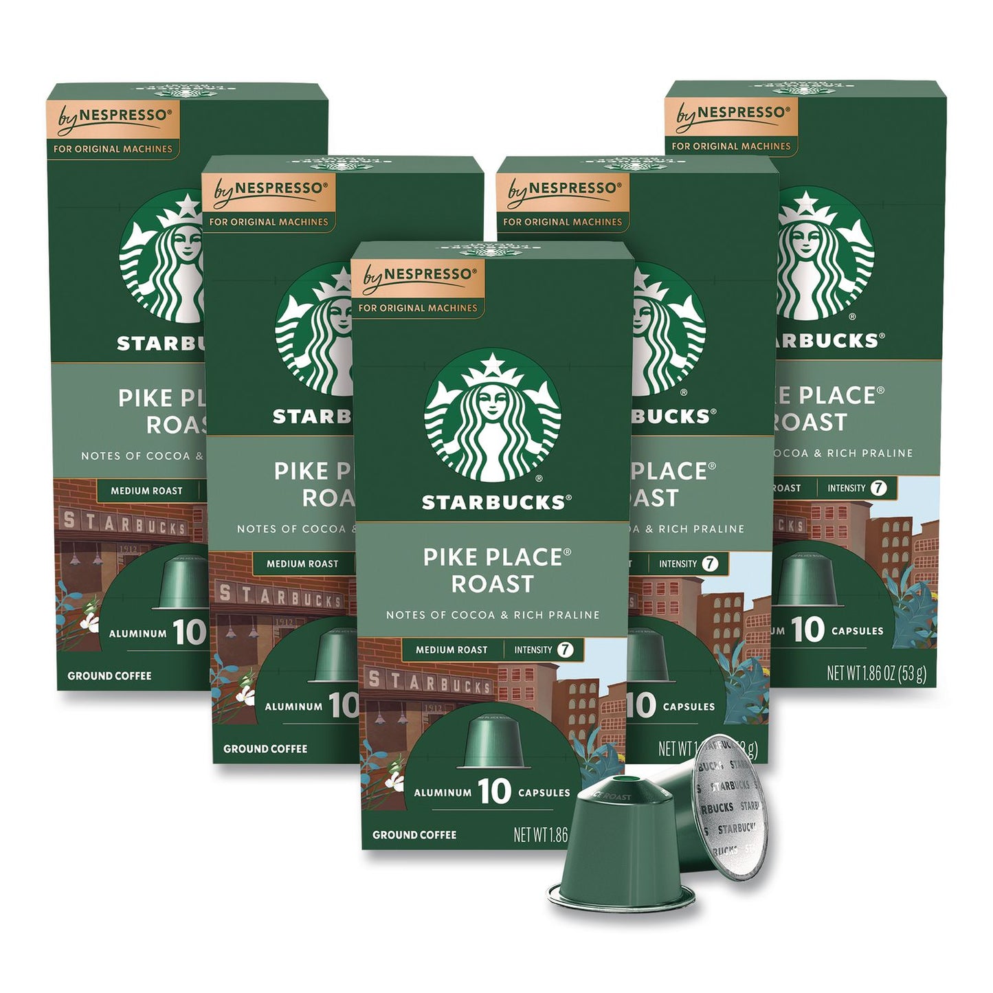 Starbucks® By NESPRESSO® Pike Place Roast Original Pod, 10/Pack, 5 Packs/Box (SBK109051)