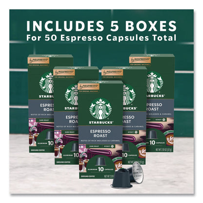 Starbucks® By NESPRESSO® Espresso Roast Original Pod, 10/Pack, 5 Packs/Box (SBK109053)