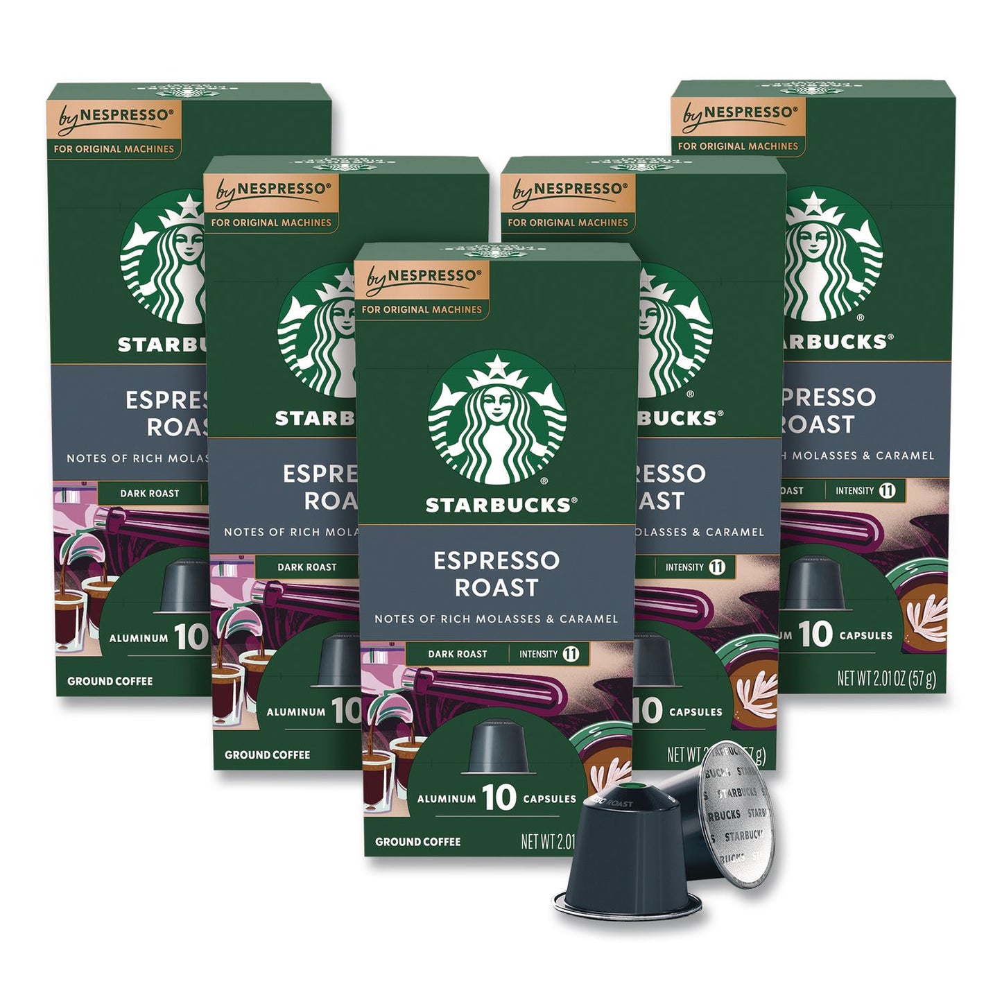 Starbucks® By NESPRESSO® Espresso Roast Original Pod, 10/Pack, 5 Packs/Box (SBK109053)