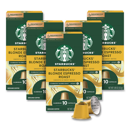 Starbucks® By NESPRESSO® Blonde Espresso Roast Original Pod, 10/Pack, 5 Packs/Box (SBK109054)