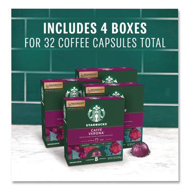 Starbucks® By NESPRESSO® Caffe Verona Vertuo Pod, 8/Pack, 4 Packs/Box (SBK117661)
