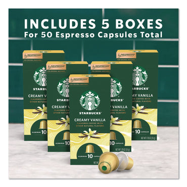 Starbucks® By NESPRESSO® Creamy Vanilla Original Pod, 10/Pack, 5 Packs/Box (SBK135893)