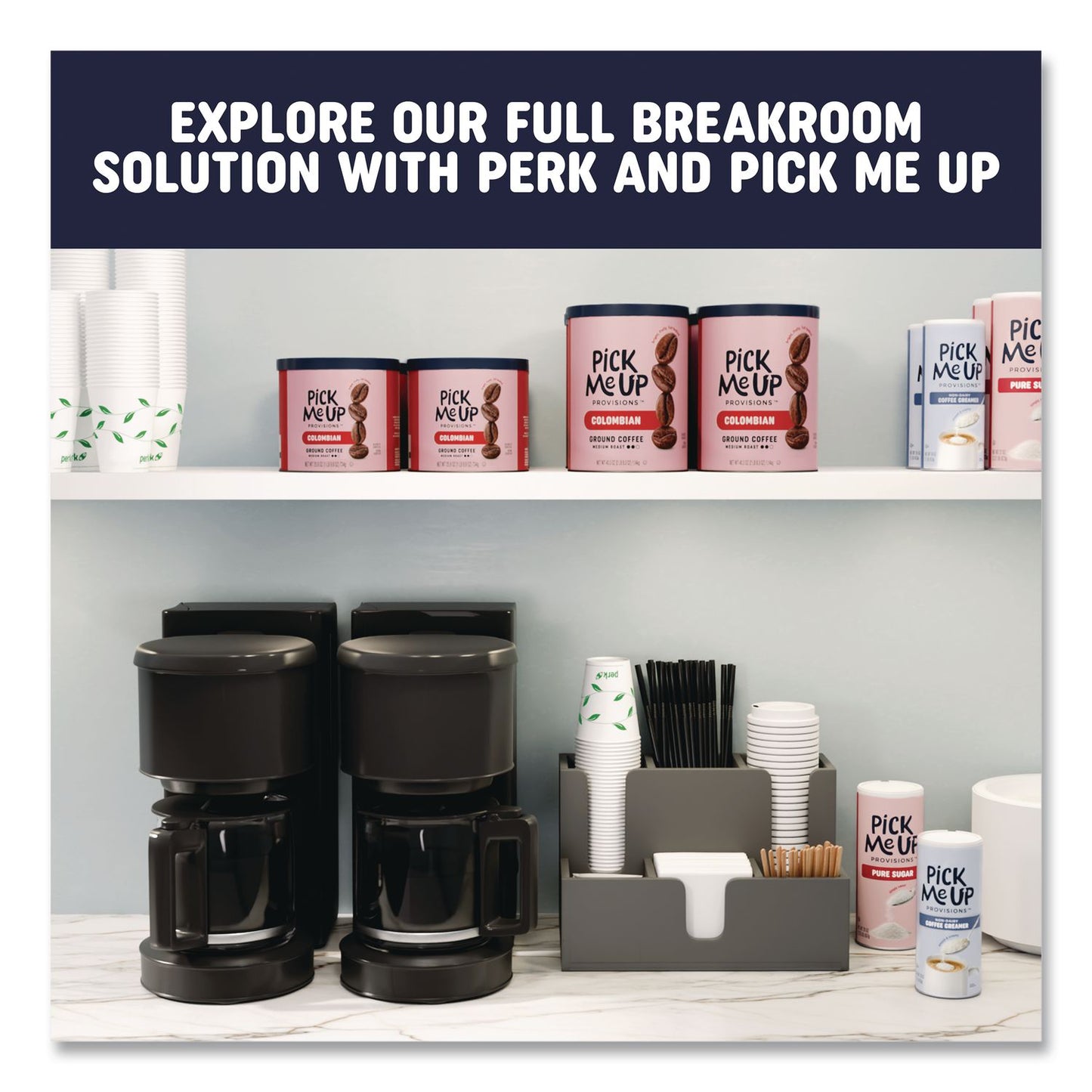 Pick Me Up Provisions™ Ground Coffee, Medium Roast, 40.3 oz Canister (PIEPM63308)