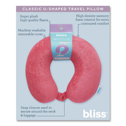 Bliss Terry Cloth Neck Pillow, Red (ILBSCPP0005662)