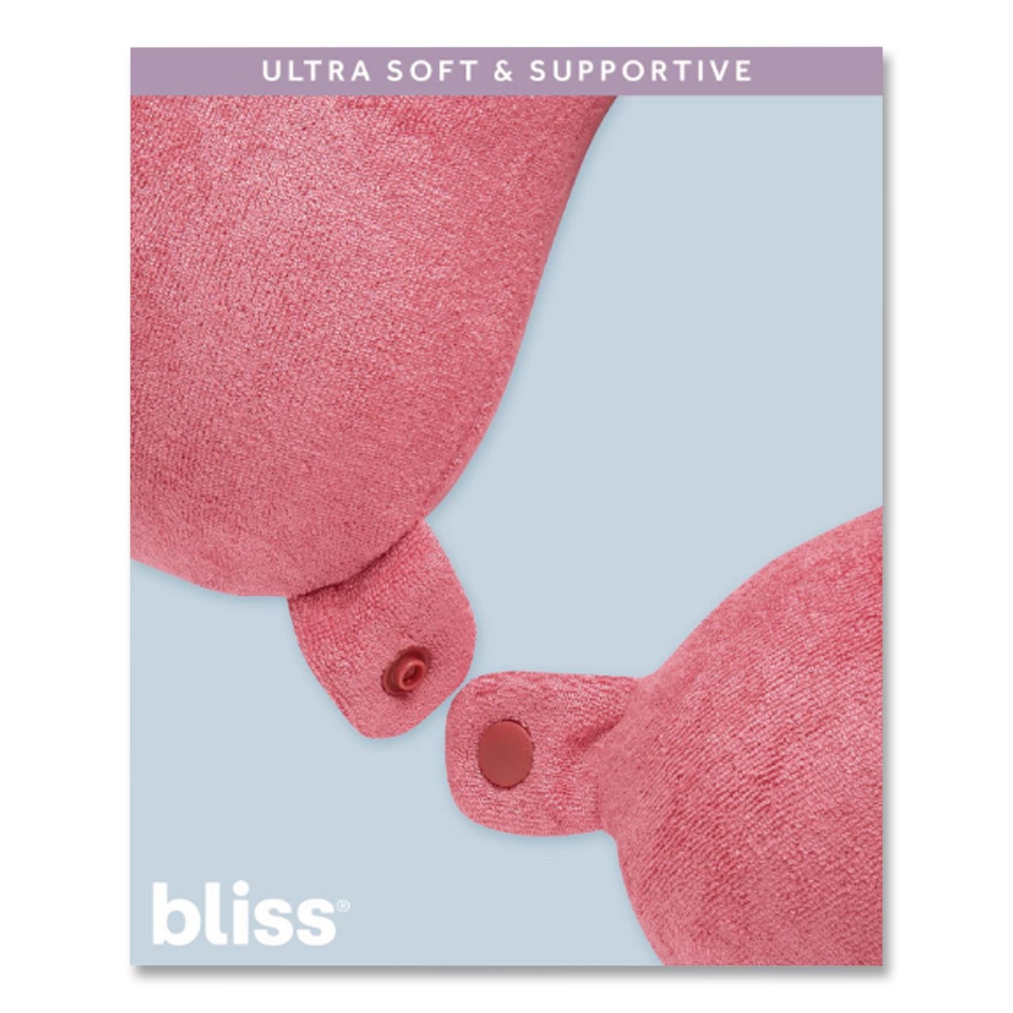 Bliss Terry Cloth Neck Pillow, Red (ILBSCPP0005662)