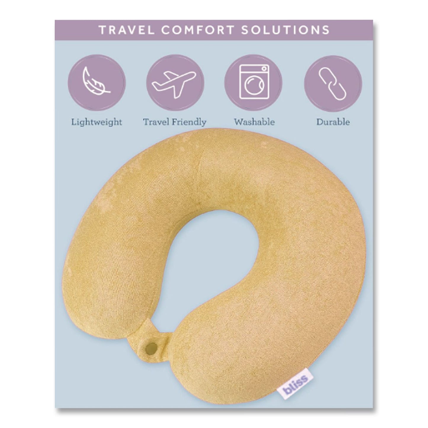 Bliss Terry Cloth Neck Pillow, Orange (ILBSCPP0005803)