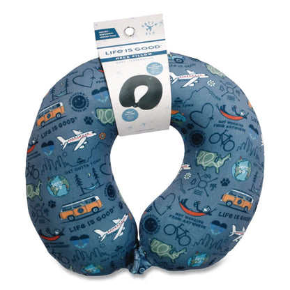 Life Is Good® Neck Pillow, Multicolor Travel Print (LGDLCPP0005)
