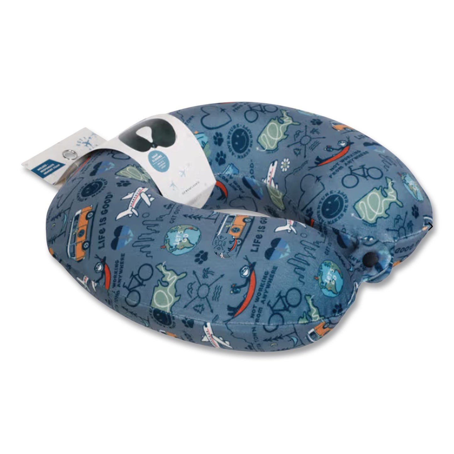 Life Is Good® Neck Pillow, Multicolor Travel Print (LGDLCPP0005)