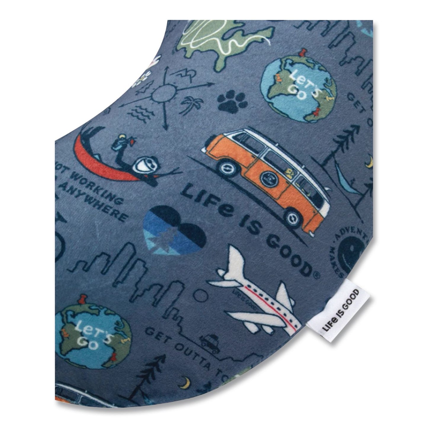 Life Is Good® Neck Pillow, Multicolor Travel Print (LGDLCPP0005)
