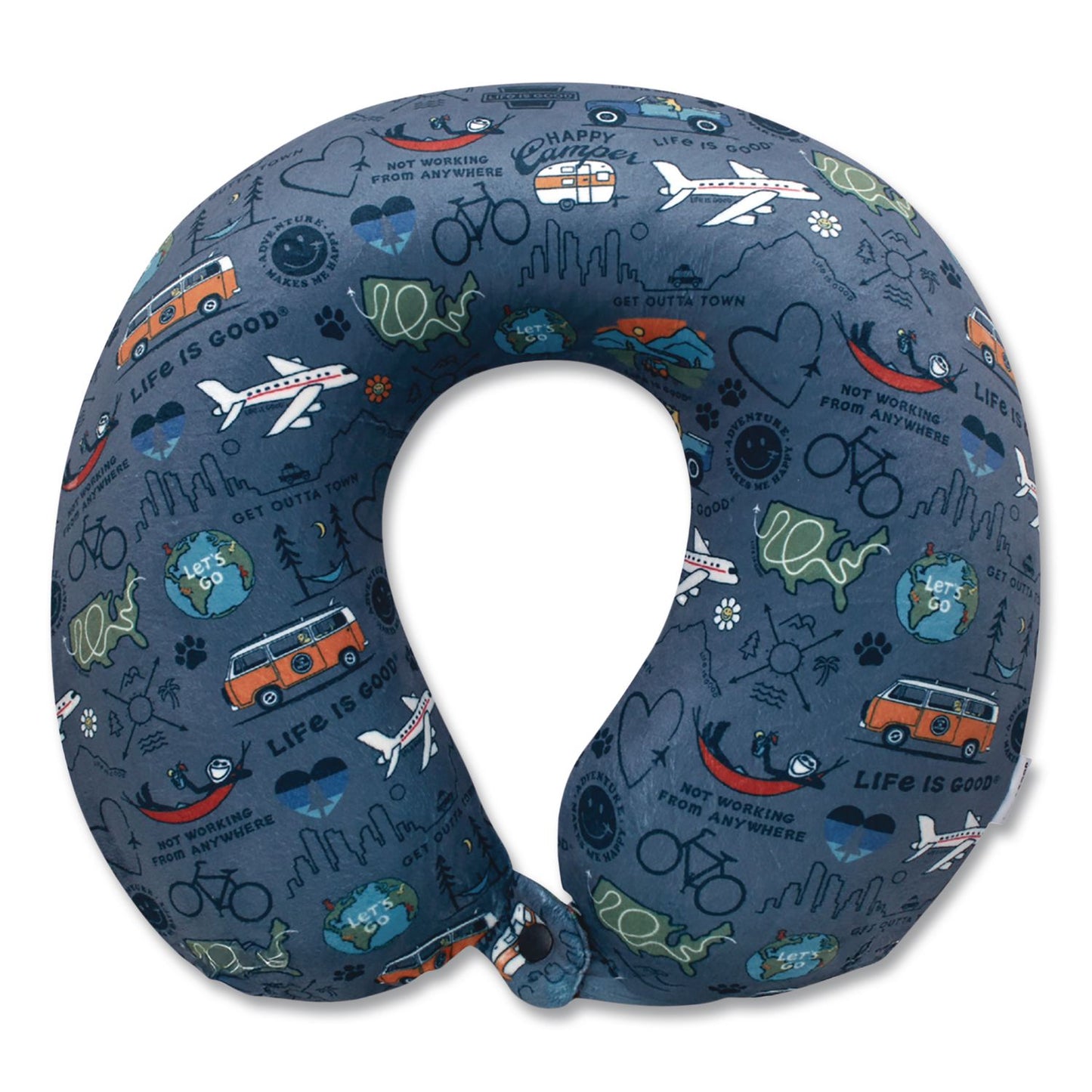 Life Is Good® Neck Pillow, Multicolor Travel Print (LGDLCPP0005)